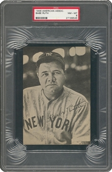 1948 American Association Babe Ruth – PSA NM-MT 8 "1 of 1!" – The Hobbys Highest Graded Example!